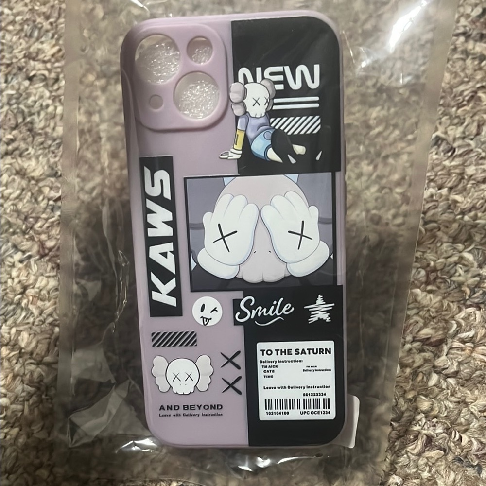 Purple KAWS iPhone Case